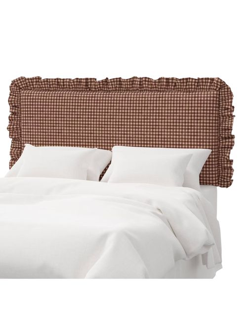 Mila Queen Size Ruffled Wall-Mounted Headboard in Whitaker Gingham Berry - Threshold designed with Studio McGee