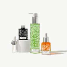 A variety of Naked & Thriving products on a white background.