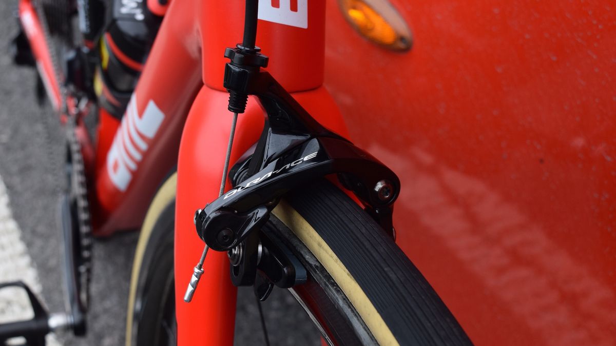 The latest Shimano Dura-Ace groupset is a predominantly black gloss affair