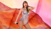 Taylor Swift in a sparkly bodysuit 
