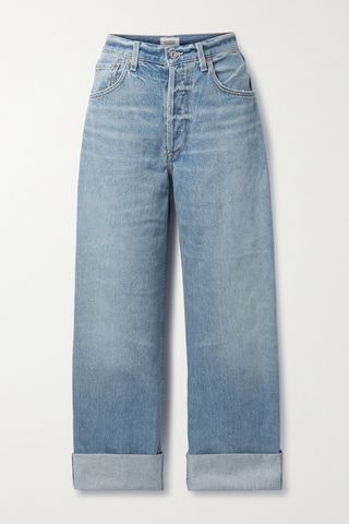 + Net Sustain Ayla Baggy Cuffed Crop High-Rise Wide-Leg Organic Jeans