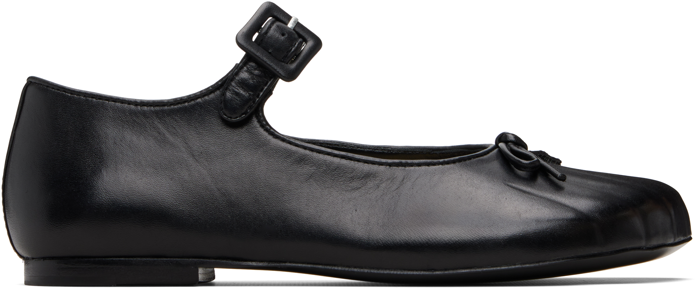 Black Paw Mary Jane Ballerina Flats