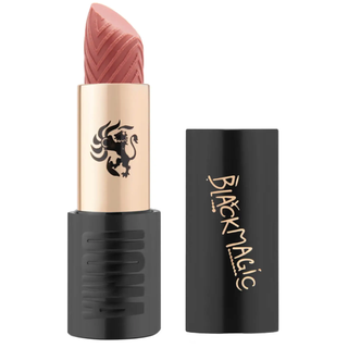 uoma pink lipstick with graphic text packaging and line detail on the bullet