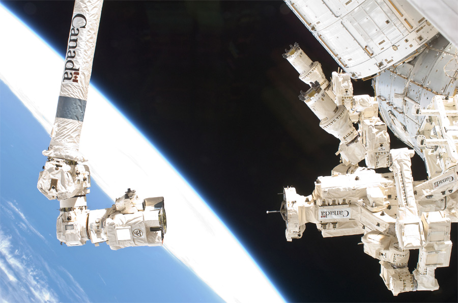 The Dexte robot serves as an orbital mechanic on the International Space Station.