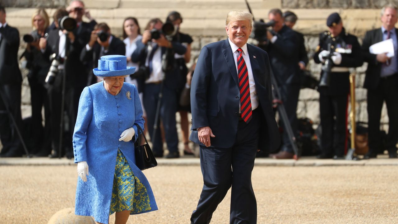 The President Of The United States And Mrs Trump Meet HM Queen