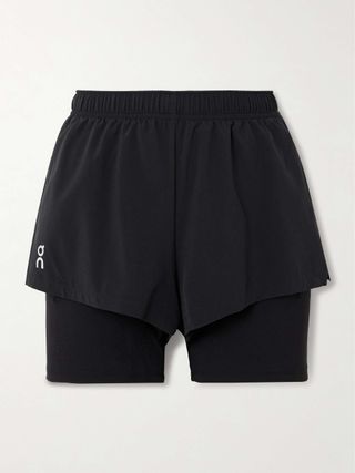 Pace Layered Recycled-Shell and Stretch-Jersey Shorts