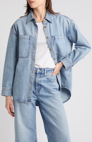 Oversize Denim Button-Up Shirt