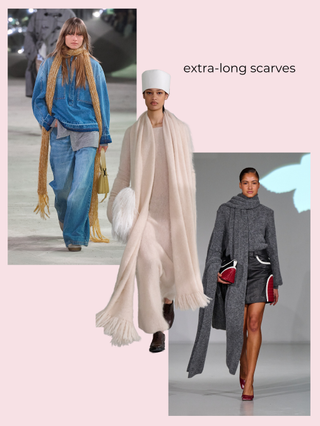 a collage of three runway images from Copenhagen Fashion Week's fall/winter 2025 runway shows