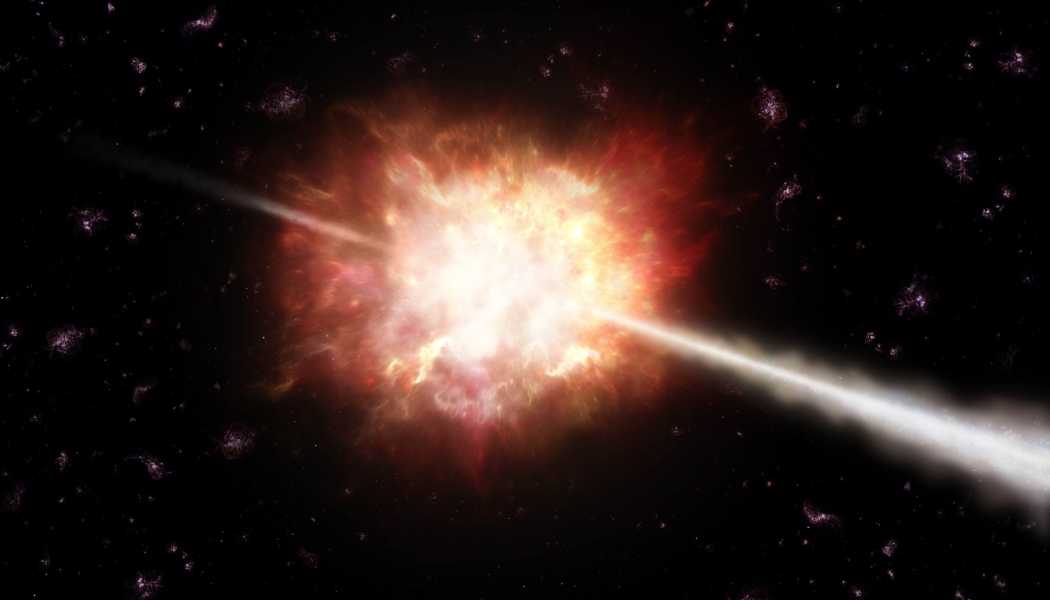 Gamma Ray Burst Illustration