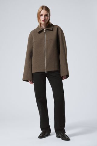 Short Wool Blend Jacket