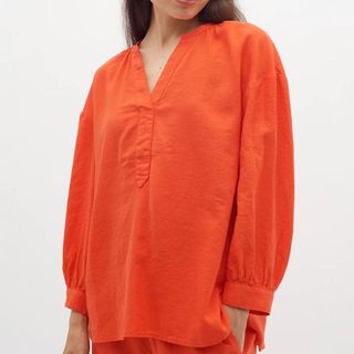 Inwear Ellie V-Notch Neck 3/4 Sleeve Blouse