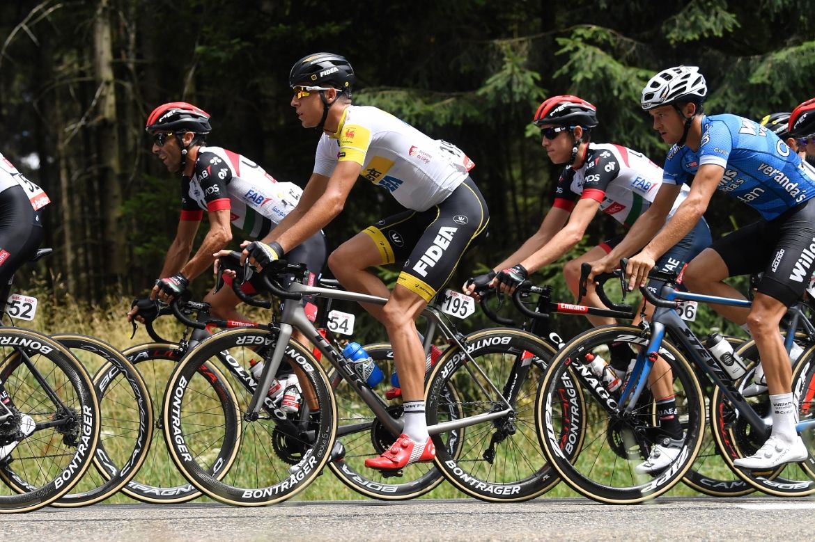 Nicolas Cleppe (Telenet Fidea) in the white KOM jersey