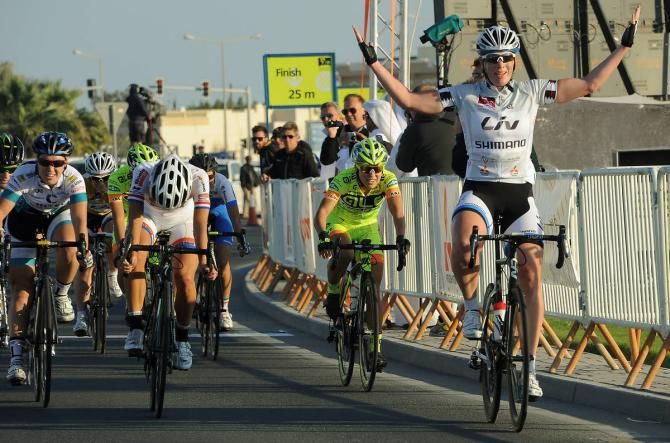 Kirsten Wild wins stage 3 of the Ladies Tour of Qatar