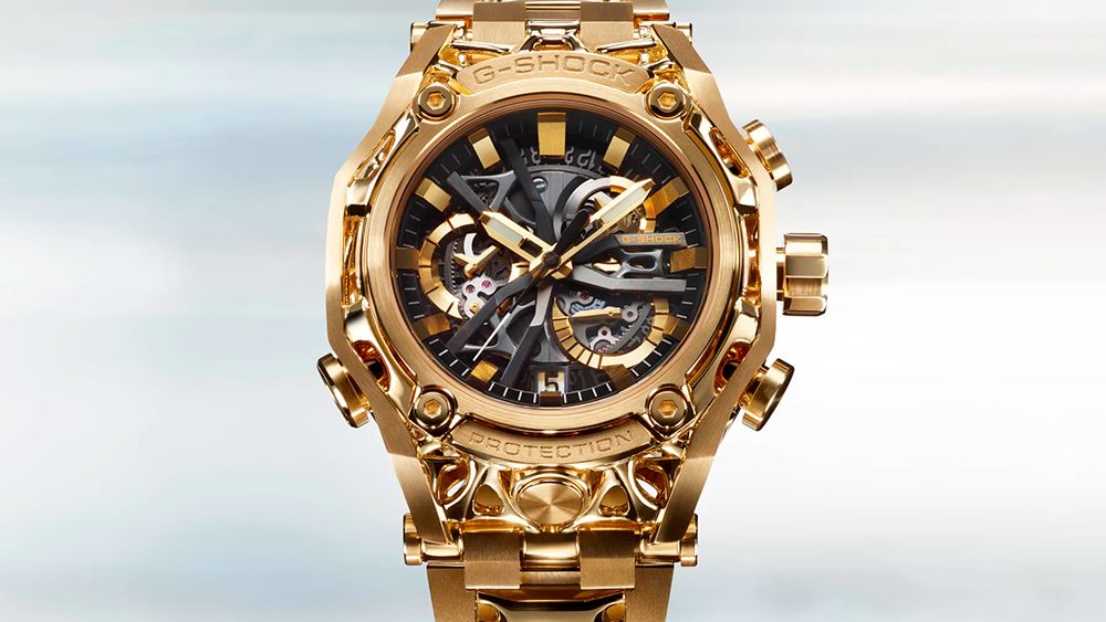  A gold Casio G-Shock watch that was designed using AI