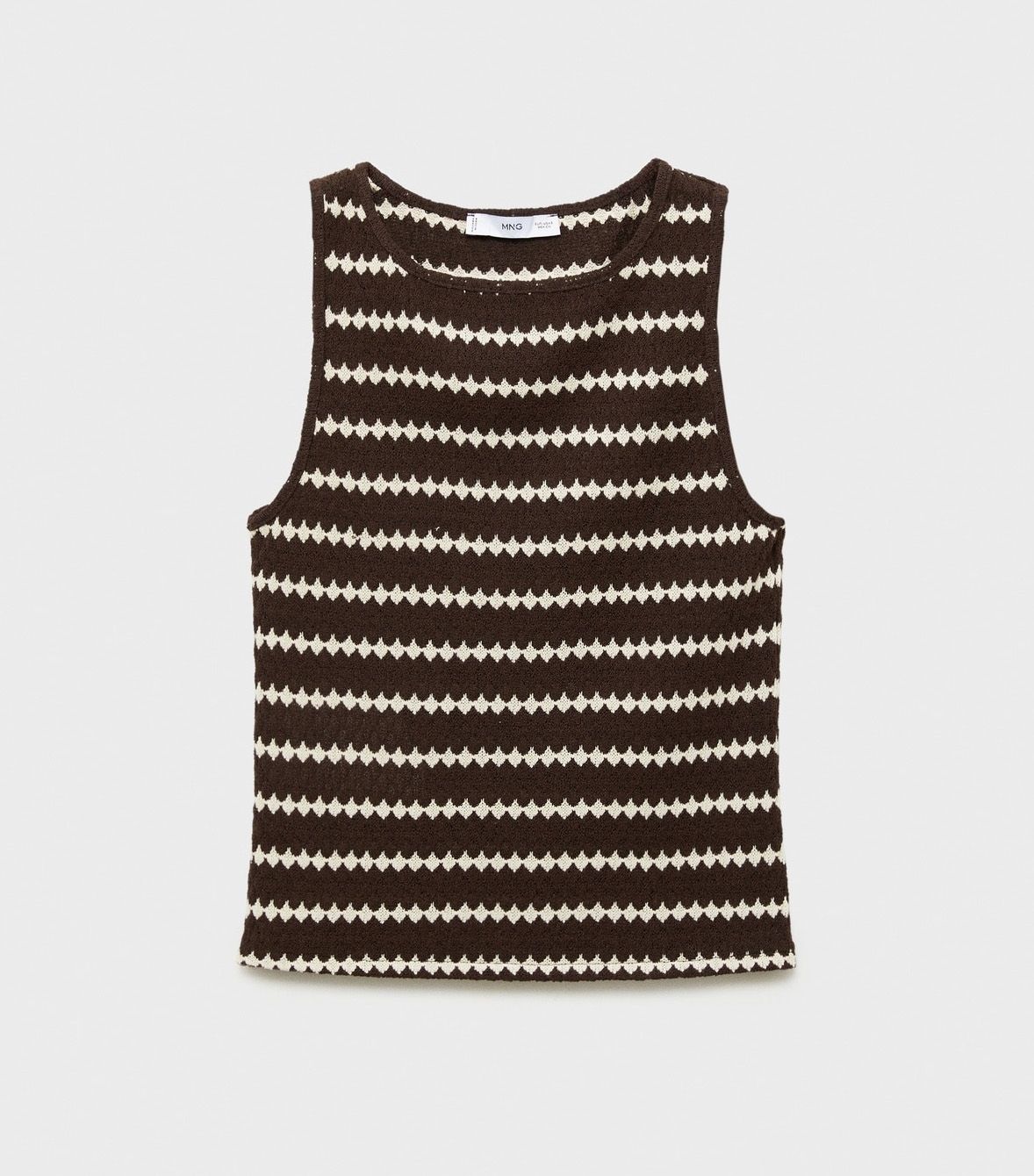 MANGO, Knitted Top With Geometric Print - Women | Mango Usa