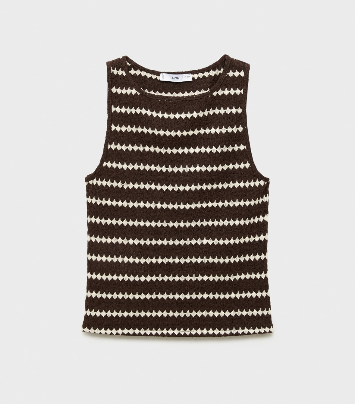 MANGO, Knitted Top With Geometric Print - Women | Mango Usa