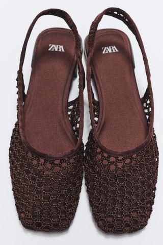 zara, Woven Slingback Flats