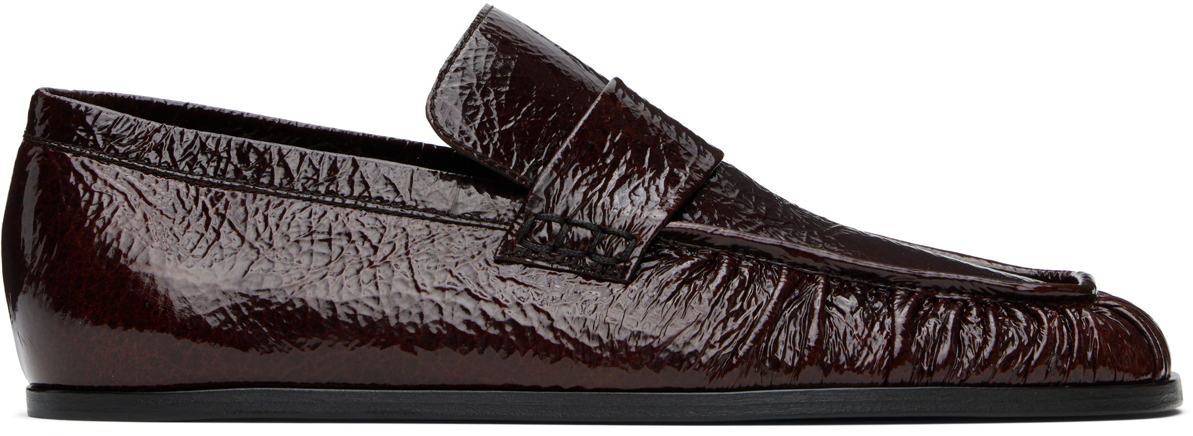 Burgundy Patent Leather Loafers