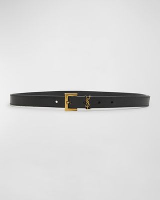 Cassandre YSL Thin Leather Belt