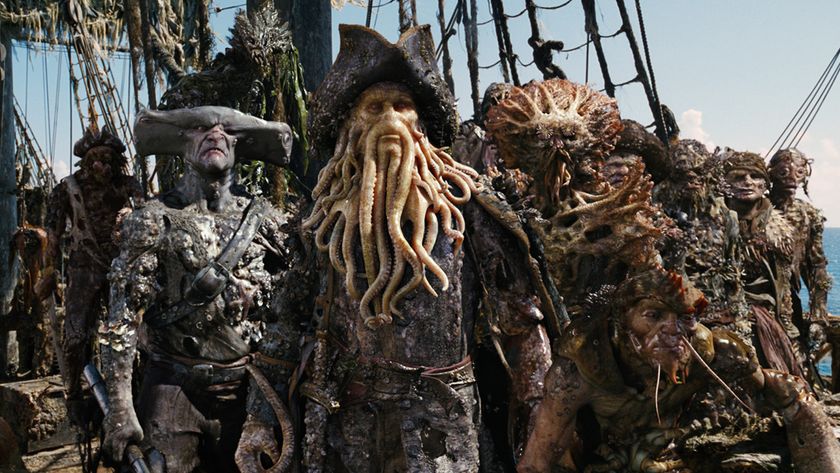 A scene from a film with fantasy pirates