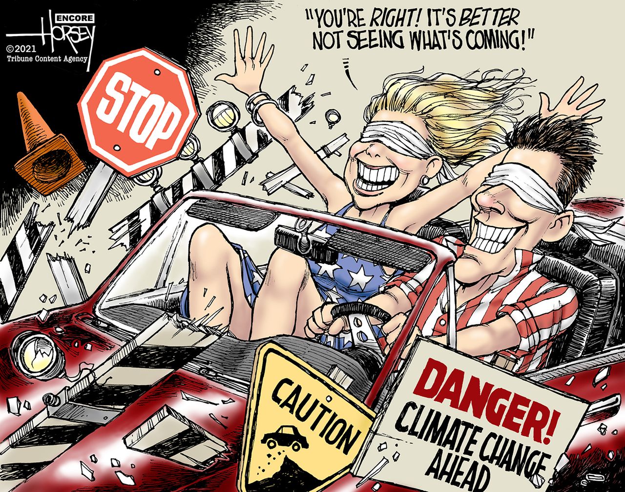 Editorial Cartoon U.S. climate change ignorance