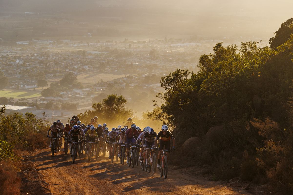 Riders during Stage 3 of the 2025 Absa Cape Epic Mountain Bike stage race held at Fairview, Paarl, Cape Town, South Africa on the 19th March 2025. Photo by Sam Clark/Cape Epic
PLEASE ENSURE THE APPROPRIATE CREDIT IS GIVEN TO THE PHOTOGRAPHER AND ABSA CAPE EPIC