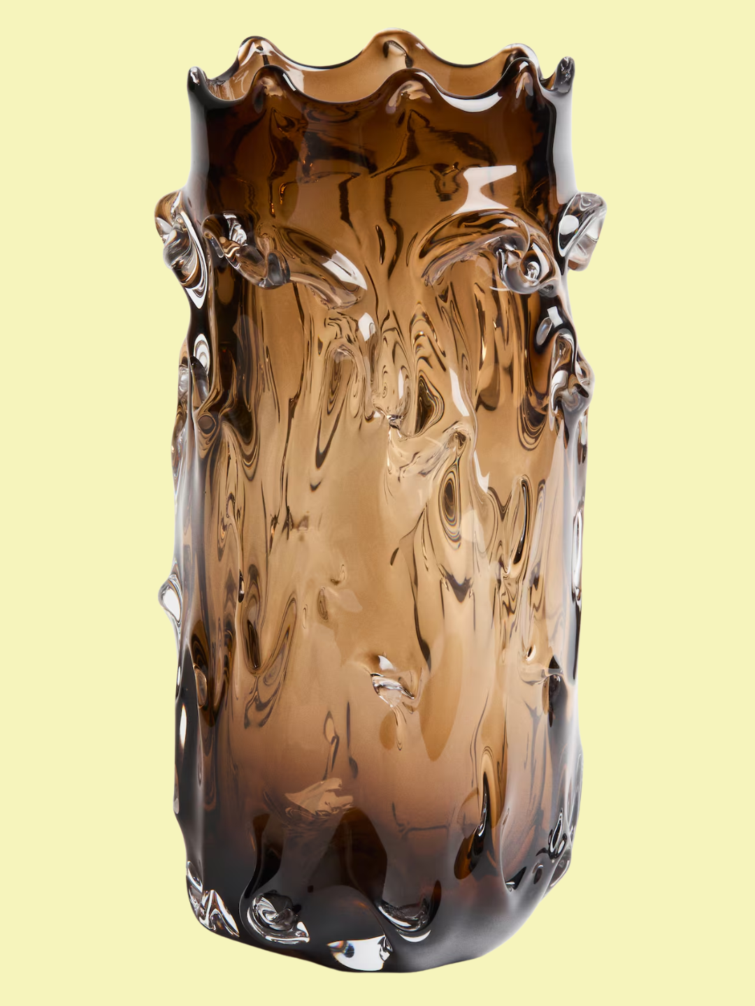 A textured glass brown vase from H&amp;amp;M