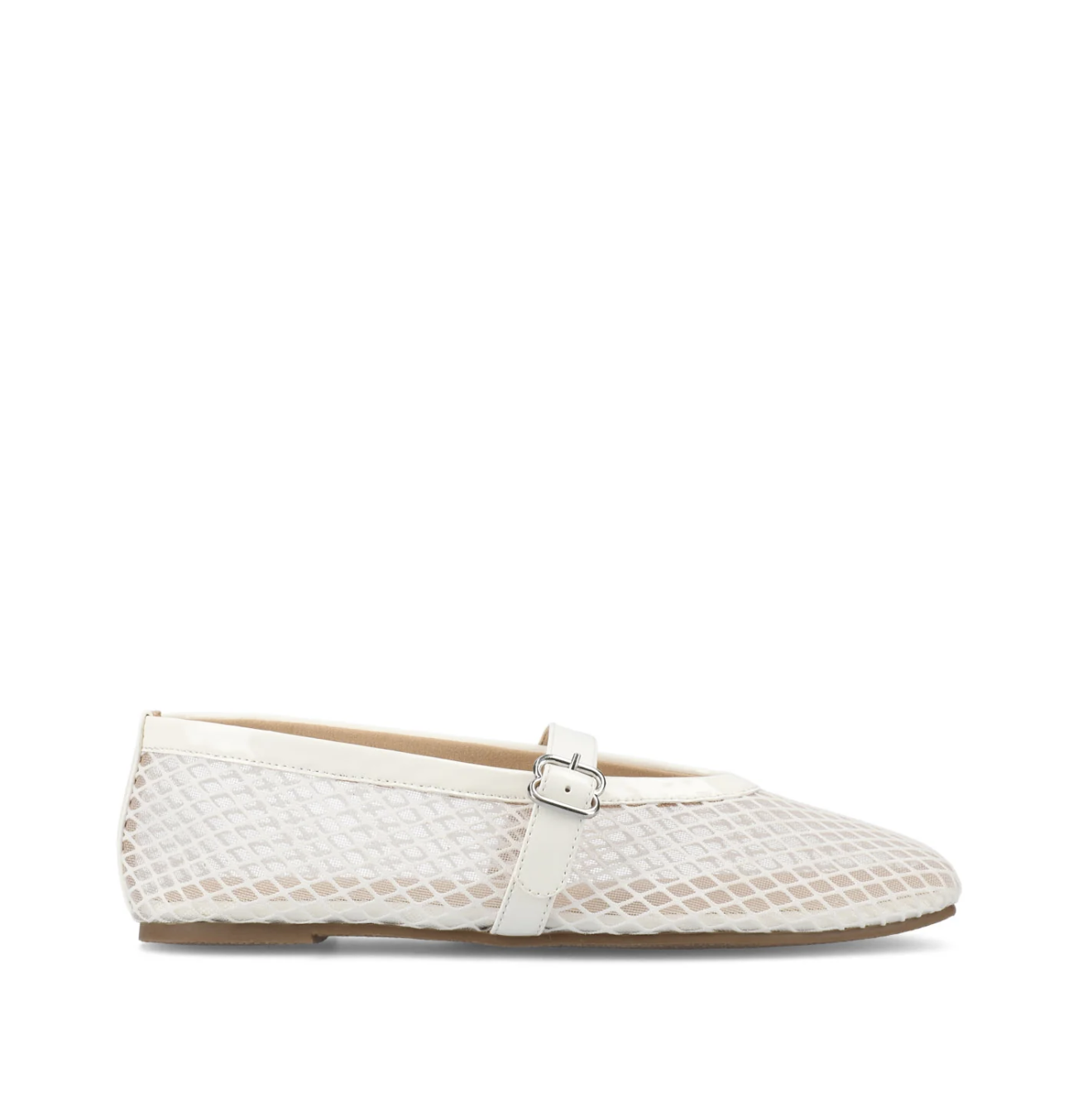Journee, Casha Mary Jane Flats in Mesh