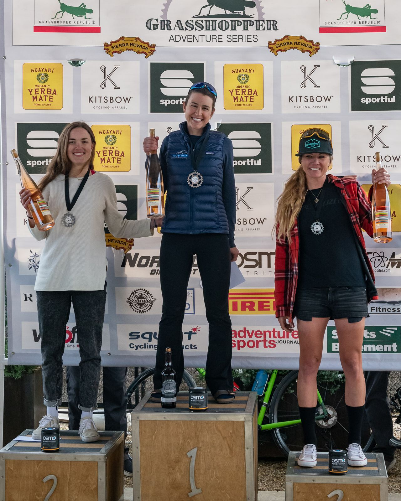 The podium: Kristen Faulkner, Moriah Wilson and Alison Tetrick