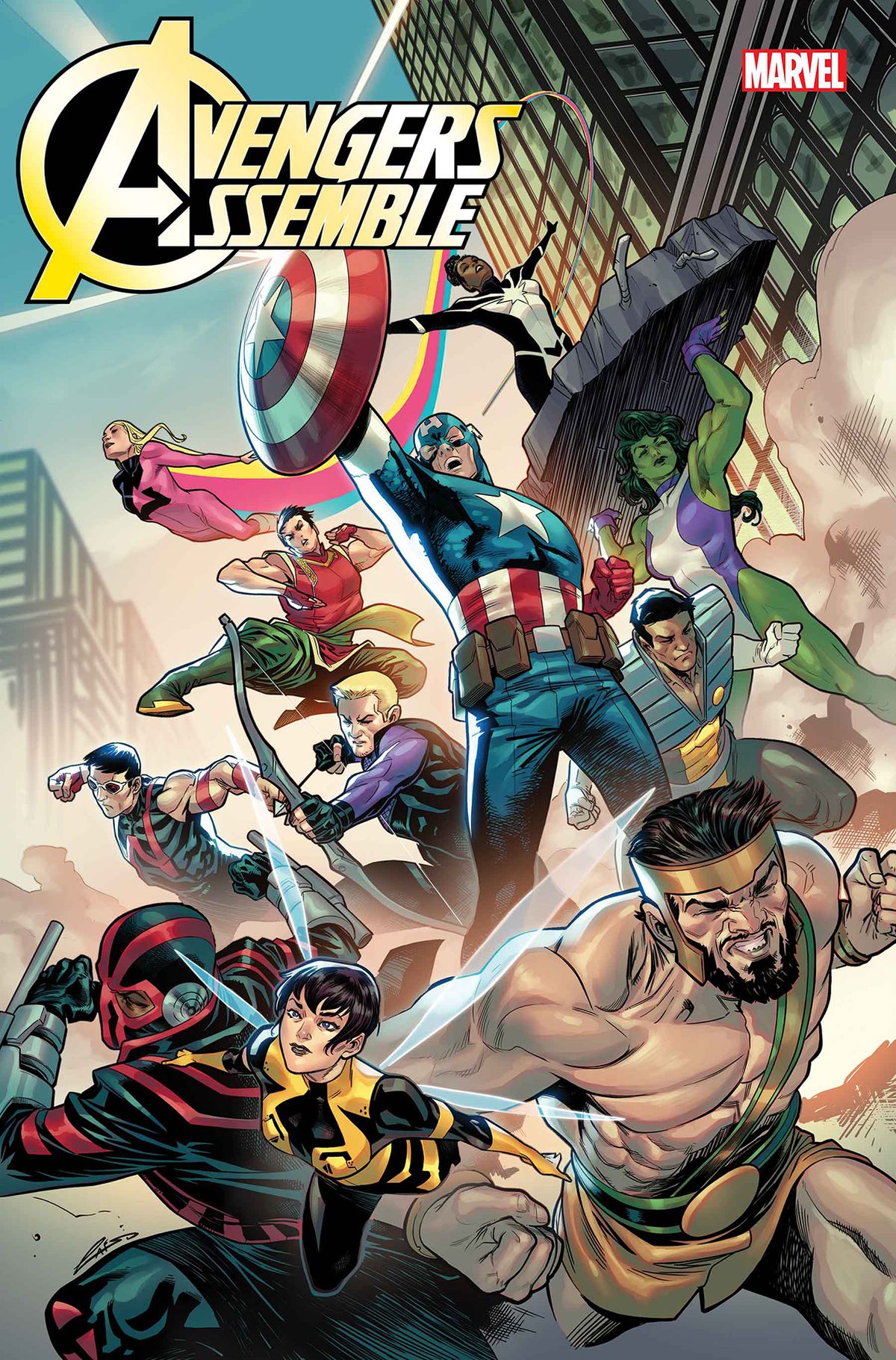 Avengers Assemble #1 cover by Emilio Laiso