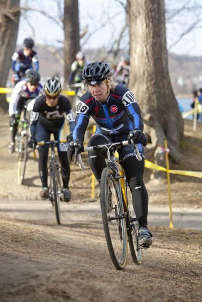 Laura Van Gilder takes a turn at the front.