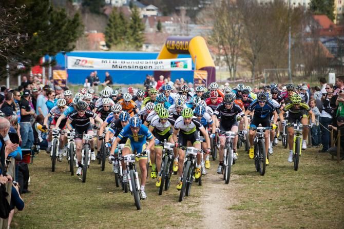 The elite men's start in Muensingen
