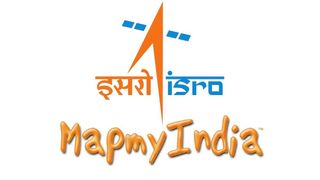 Logos of ISRO and MapmyIndia