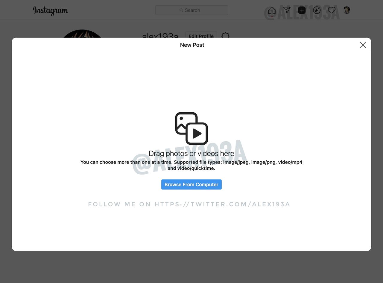 Instagram desktop development