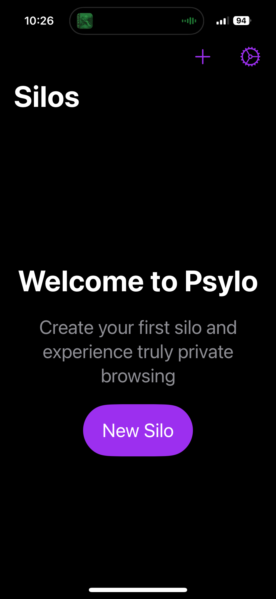 An image of the Psylo interface on an iPhone