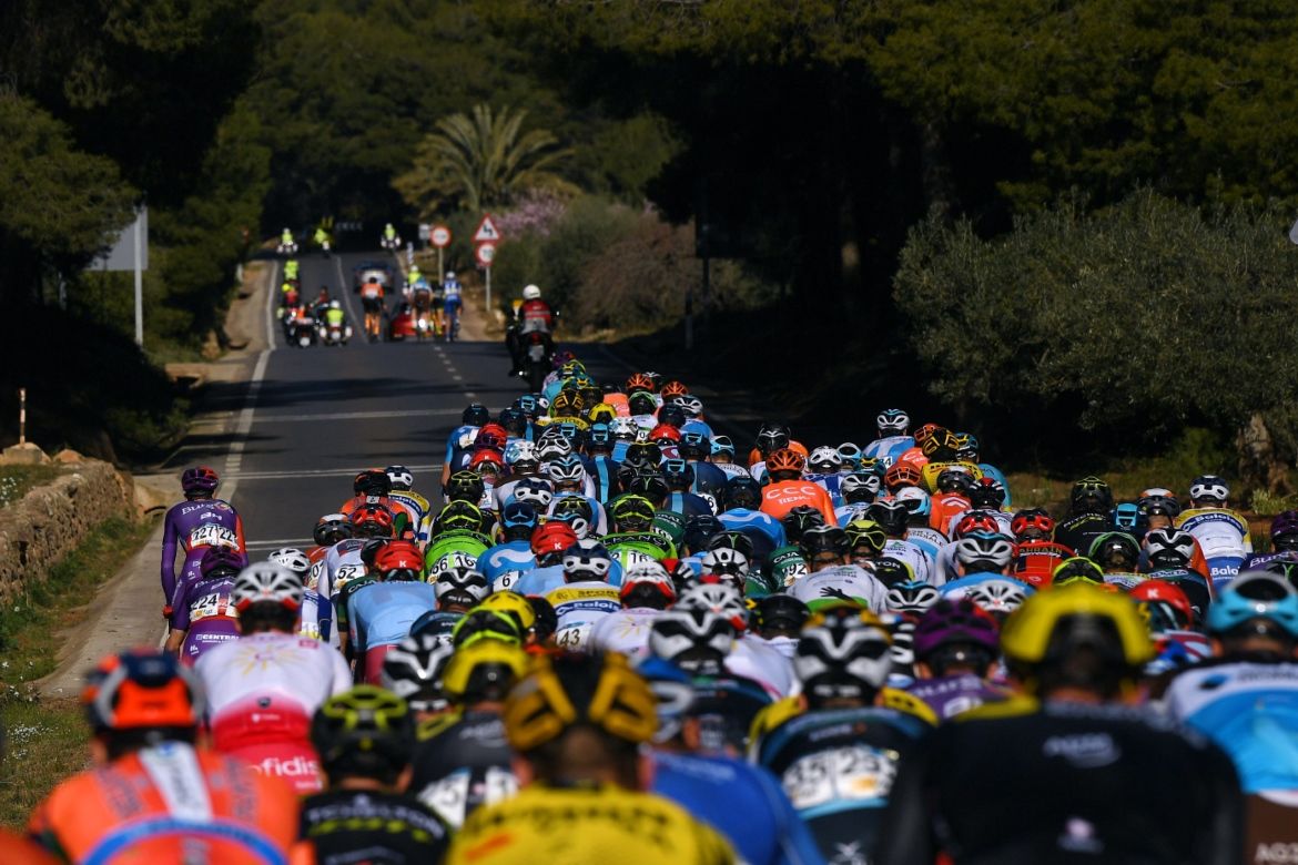 The view from the back of the peloton