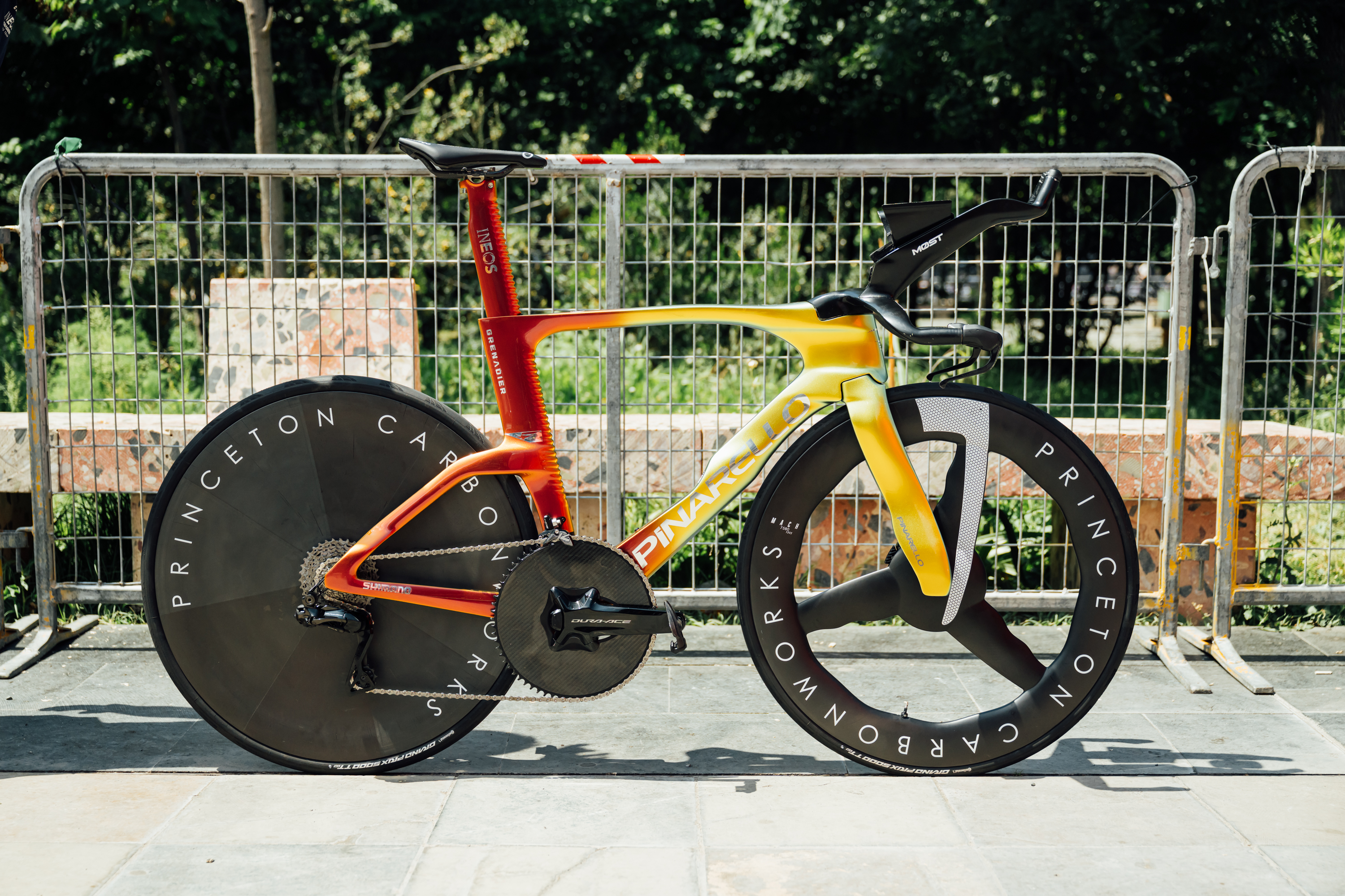 Close up of bike tech found at the Giro d'Italia 2025
