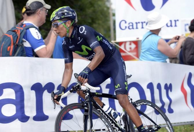 Nairo Quintana (Movistar) in action during stage 8