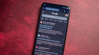 Google Search Web mode on a Find X9 Ultra