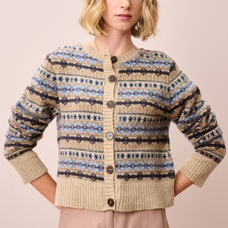 Merino Lambswool Fair Isle Cardigan