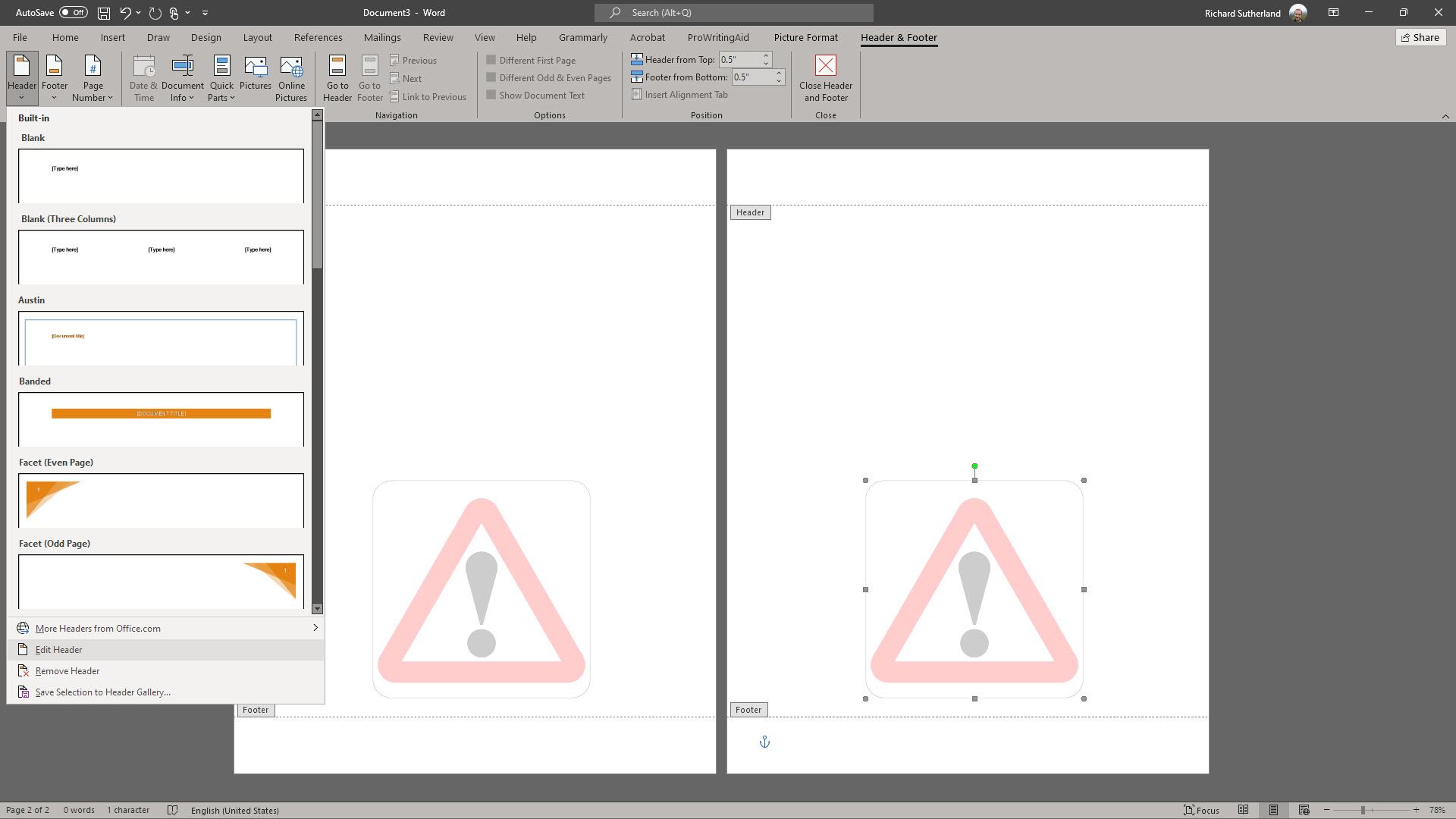 Screenshot of a watermark with an adjusted placement