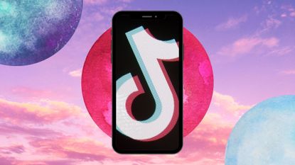 planets sky and phone meant to symbolize TikTok's One Word Horoscope