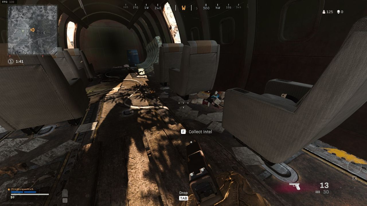 Fractured Intel location 4: Crashed Airplane south of Military Base