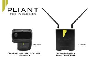 A radio pack and transmitter from Pliant Technologies.