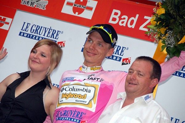 Tony Martin (Columbia-Highroad) in the pink jersey for best climber.
