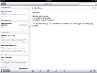 Create quick notes and tag them with Evernote for iPad