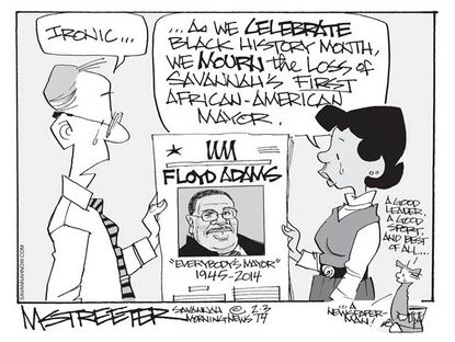 Political cartoon Floyd Adams
