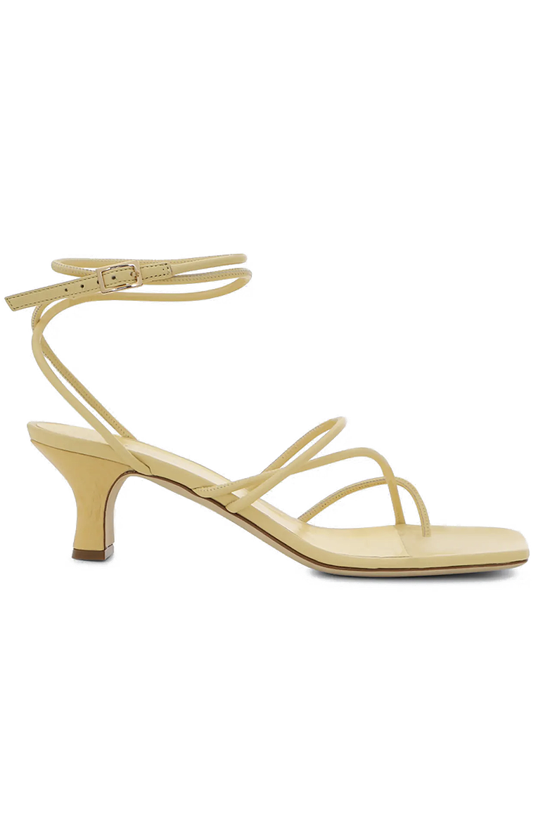 Betty Leather Strappy Kitten-Heel Sandals