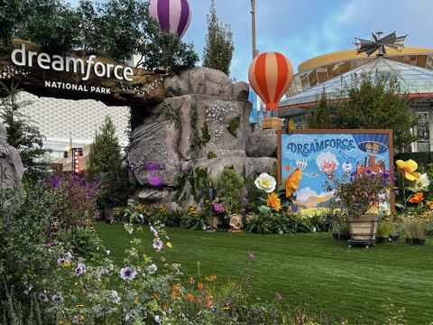 Salesforce Dreamforce entrance at the Moscone Center, San Francisco