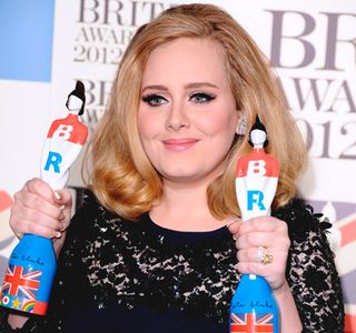 Adele at the BRIT Awards in 2012